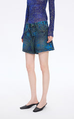 Shorts / JNBY Floral Print Denim Shorts