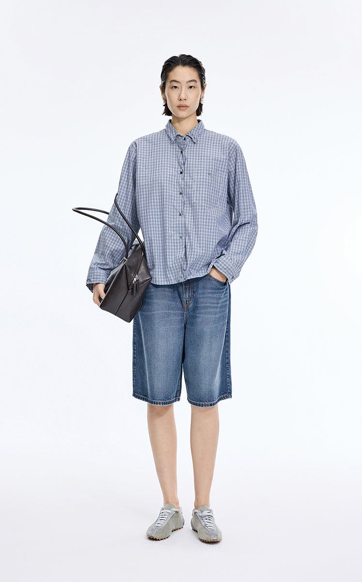 Shorts / JNBY Floral Print Denim Shorts