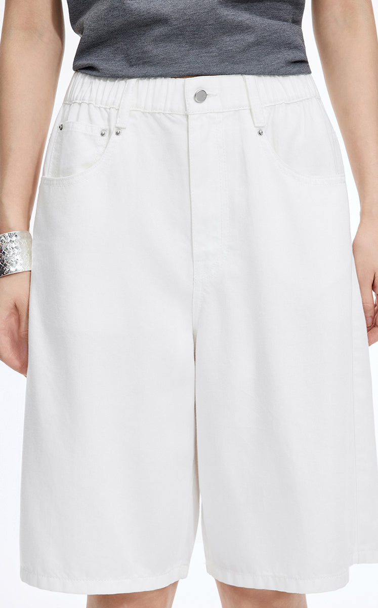 Shorts / JNBY Floral Print Denim Shorts