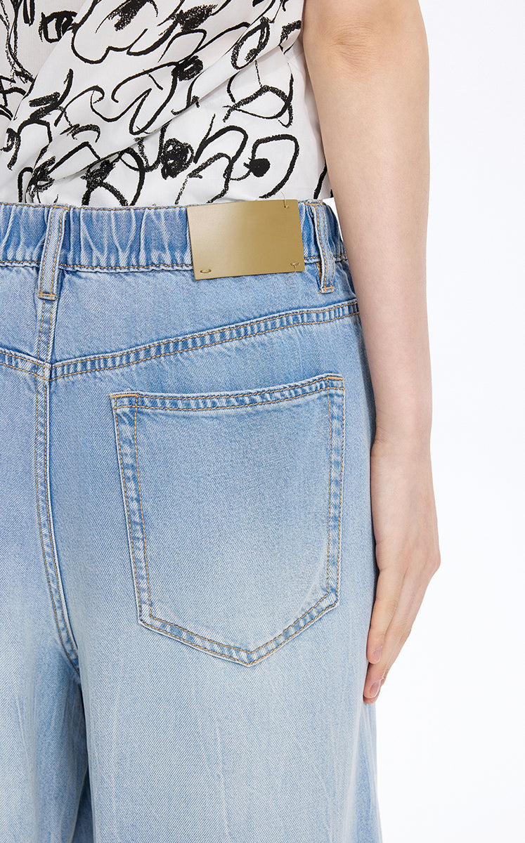 Shorts / JNBY Floral Print Denim Shorts