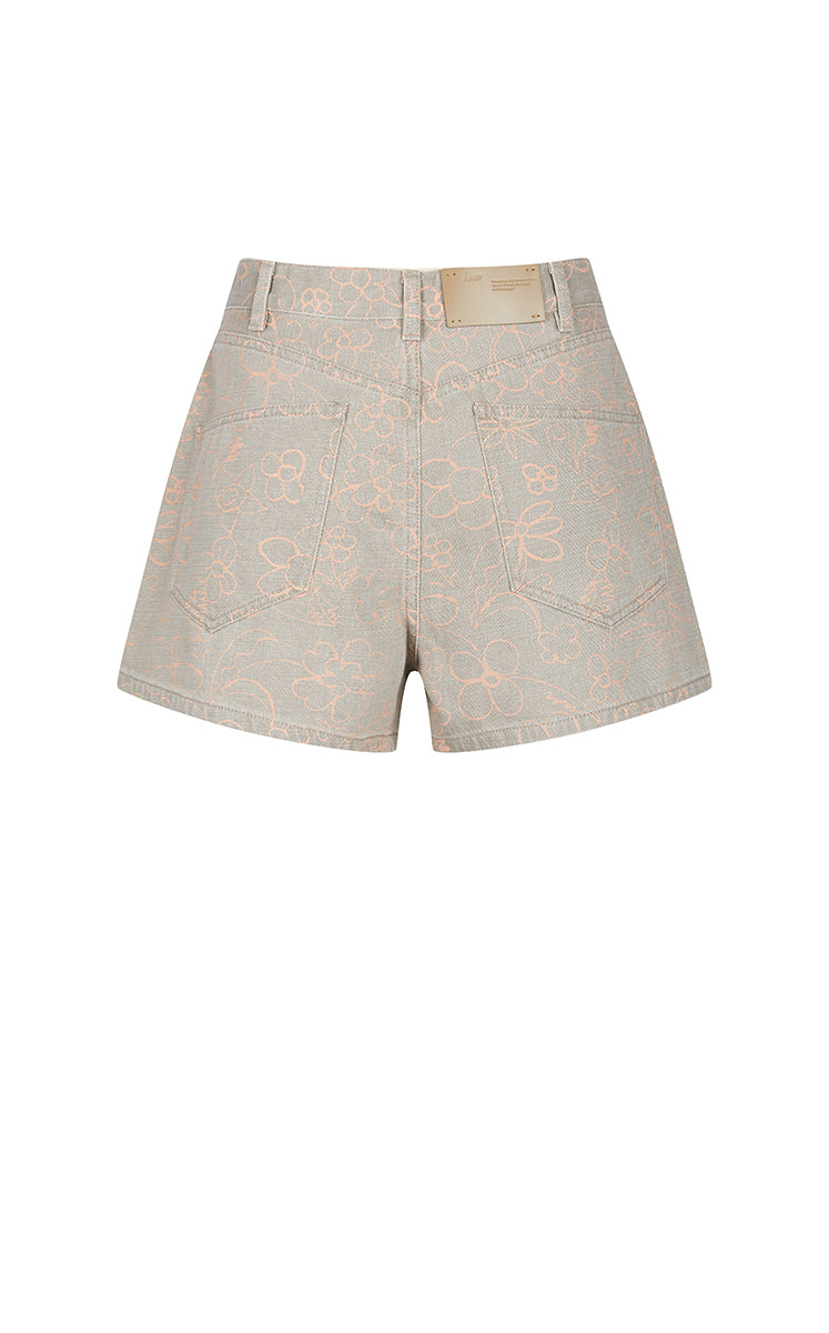 Shorts / JNBY Floral Print Denim Shorts
