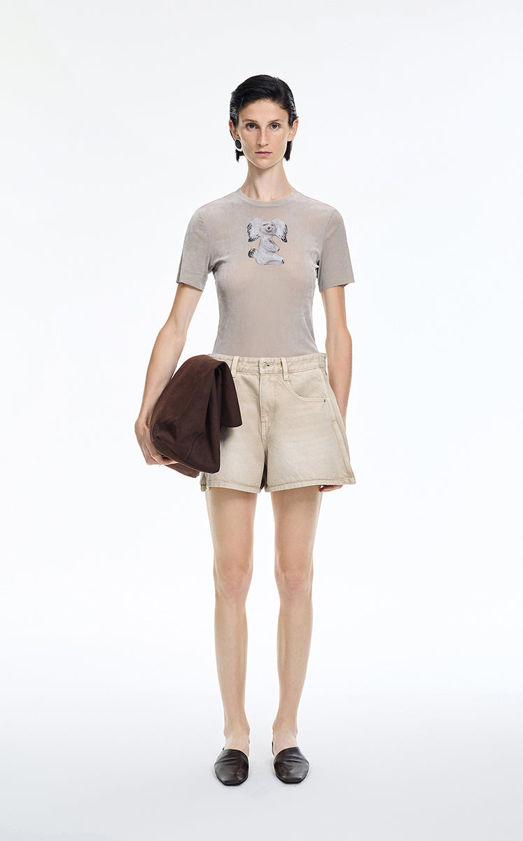 Shorts / JNBY Rolled-Hem Denim Shorts