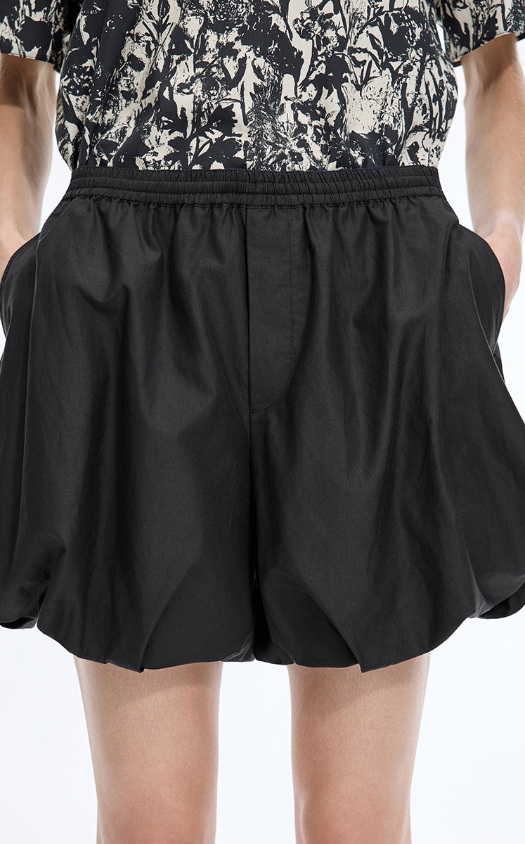 Shorts / JNBY Silk-Cotton Bubble Hem Shorts