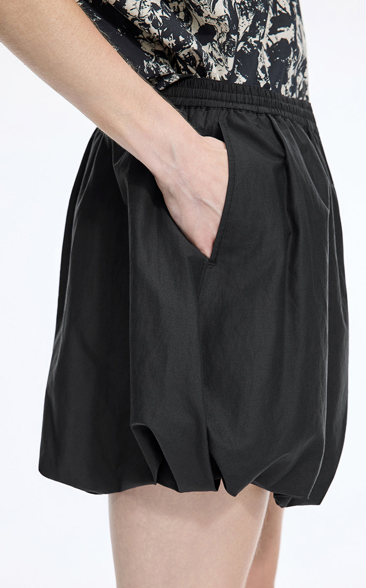 Shorts / JNBY Silk-Cotton Bubble Hem Shorts