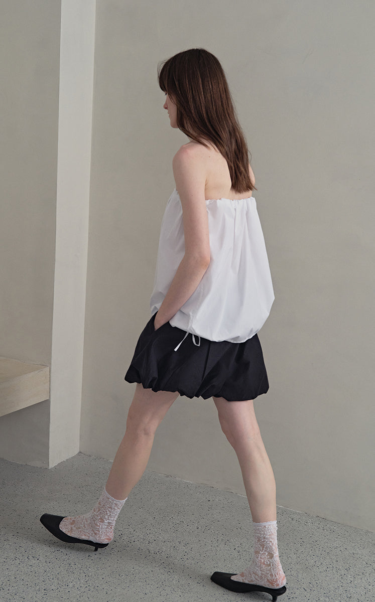 Shorts / JNBY Silk-Cotton Bubble Hem Shorts