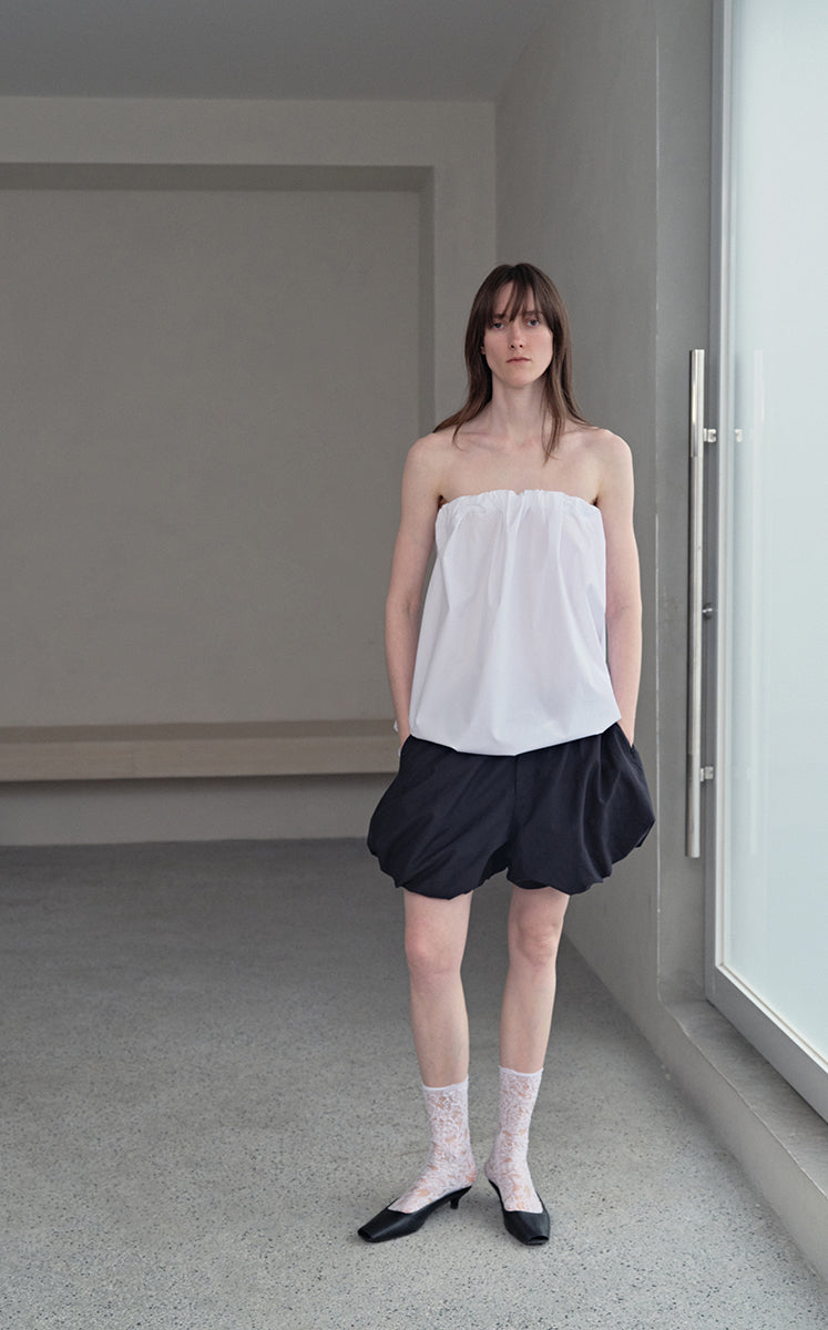 Shorts / JNBY Silk-Cotton Bubble Hem Shorts