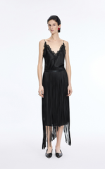 Skirt / JNBY 3D Tassel A-Line Long Skirt