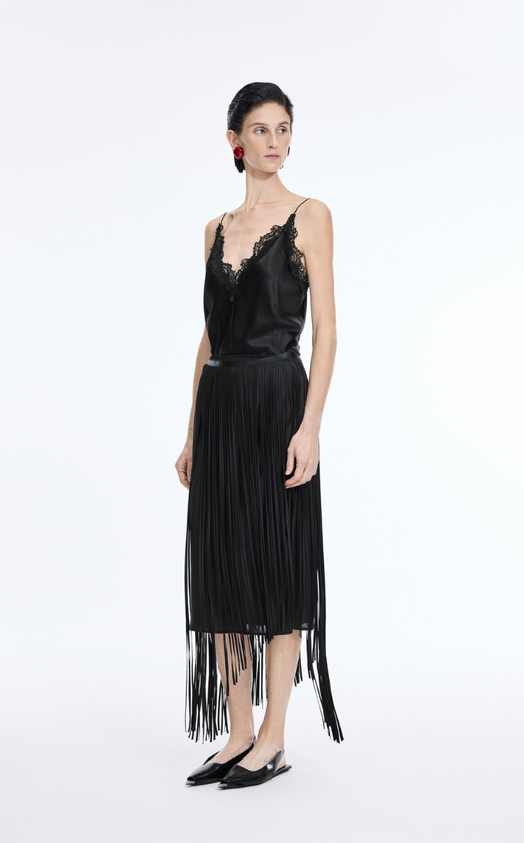 Skirt / JNBY 3D Tassel A-Line Long Skirt