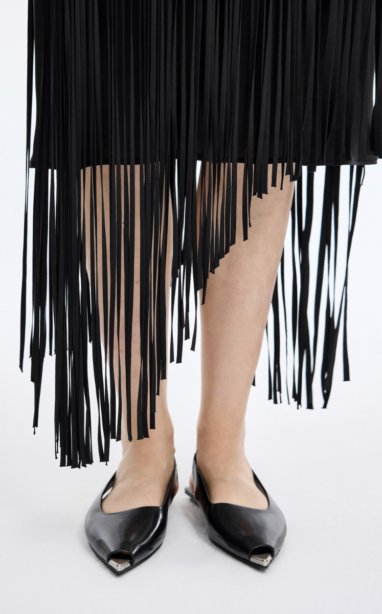 Skirt / JNBY 3D Tassel A-Line Long Skirt