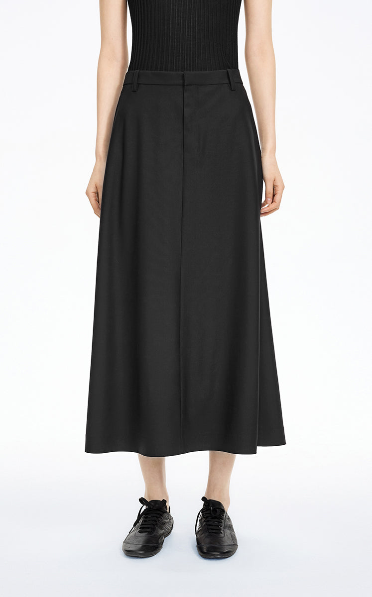 Skirt / JNBY A-Line Long Wool Blend Skirt