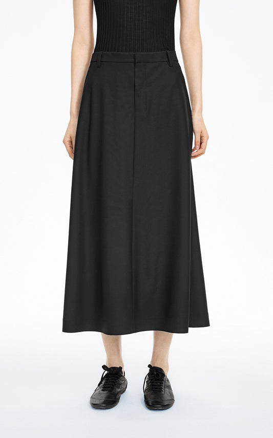 Skirt / JNBY A-Line Long Wool Blend Skirt