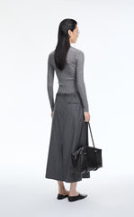 Skirt / JNBY A-Line Long Wool Blend Skirt