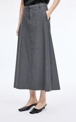 Skirt / JNBY A-Line Long Wool Blend Skirt