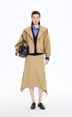 Skirt / JNBY Asymmetric Cotton Mid-Length Skirt