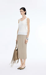 Skirt / JNBY Cotton Blend Mid-Length Waist Skirt