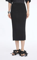 Skirt / JNBY Cotton Blend Mid-Length Waist Skirt