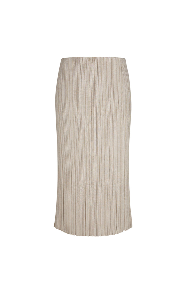 Skirt / JNBY Cotton Blend Mid-Length Waist Skirt