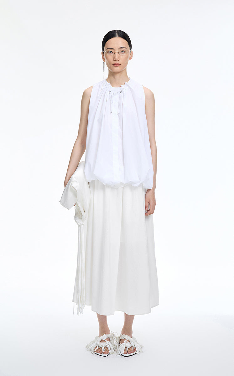 Skirt / JNBY Cotton Silk A-Line Maxi Skirt