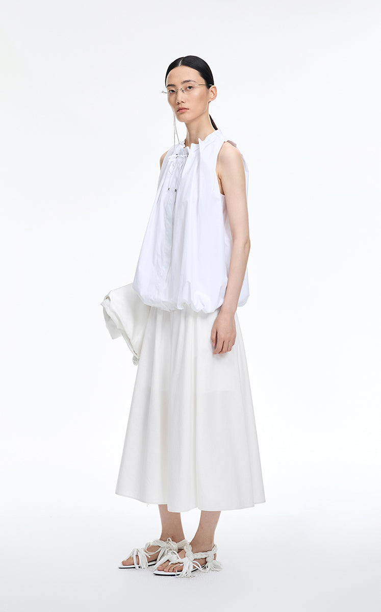 Skirt / JNBY Cotton Silk A-Line Maxi Skirt