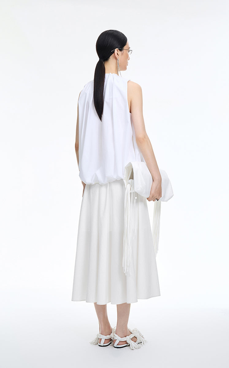 Skirt / JNBY Cotton Silk A-Line Maxi Skirt