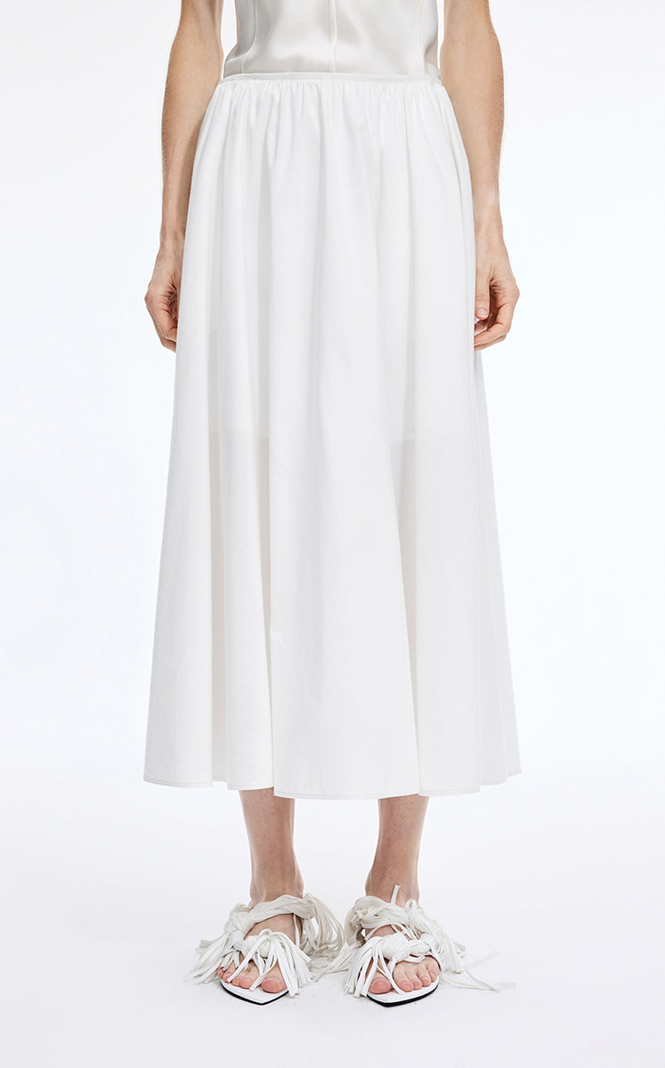 Skirt / JNBY Cotton Silk A-Line Maxi Skirt