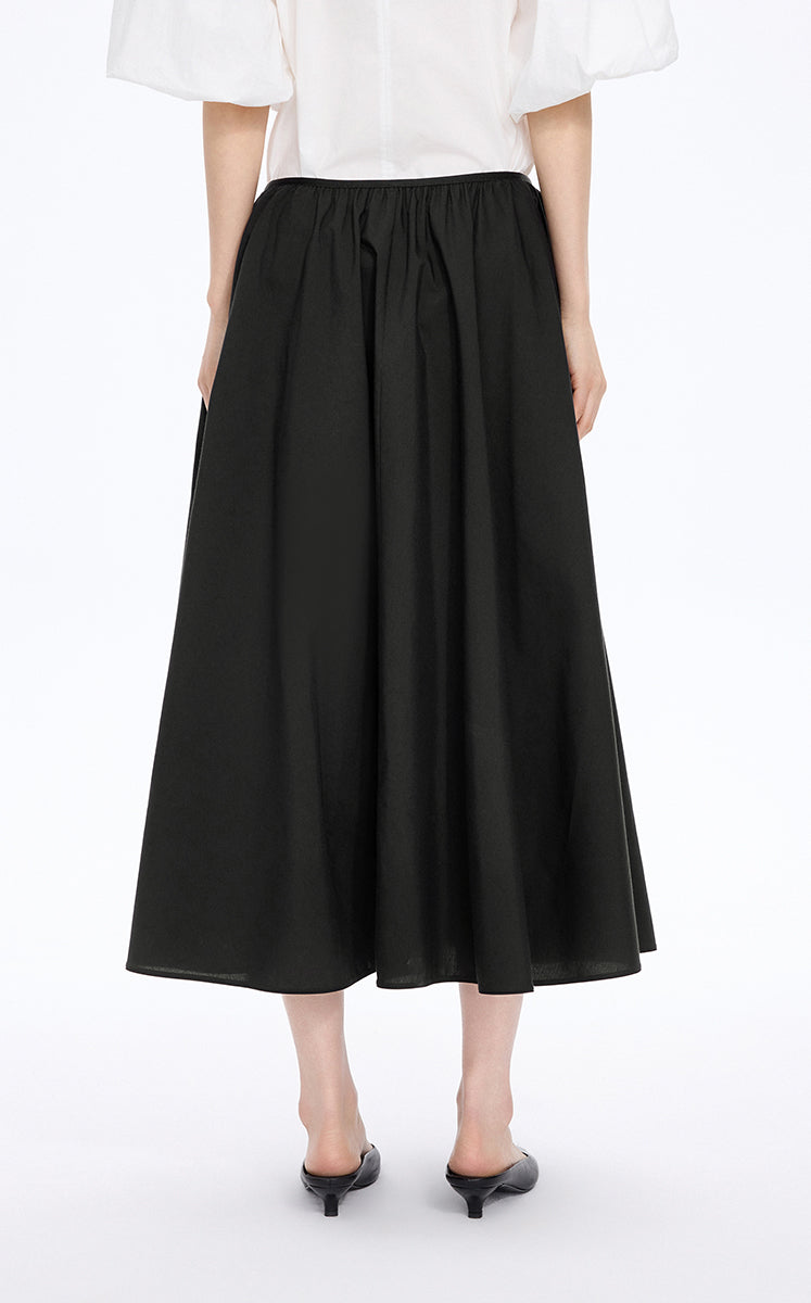 Skirt / JNBY Cotton Silk A-Line Maxi Skirt