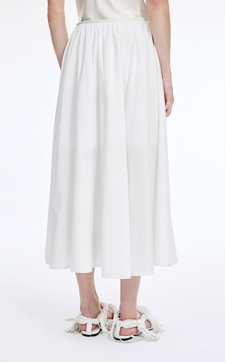 Skirt / JNBY Cotton Silk A-Line Maxi Skirt