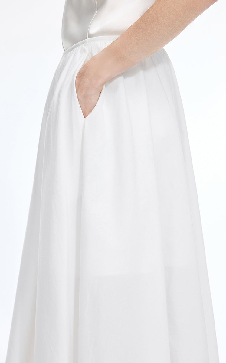 Skirt / JNBY Cotton Silk A-Line Maxi Skirt