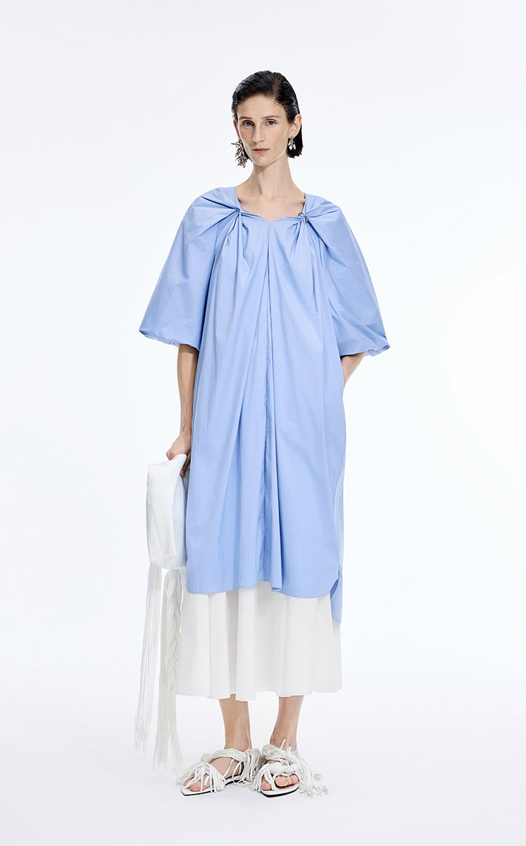 Skirt / JNBY Cotton Silk A-Line Maxi Skirt