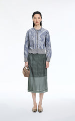 Skirt / JNBY Deconstructed Printed Silk O-Line Skirt