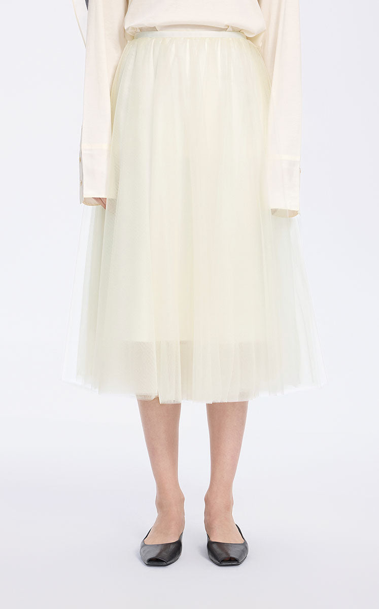 Skirt / JNBY Elegant Layered Midi Skirt