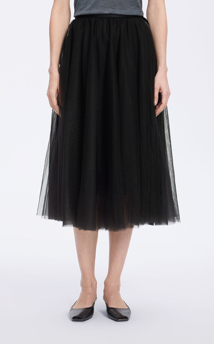 Skirt / JNBY Elegant Layered Midi Skirt
