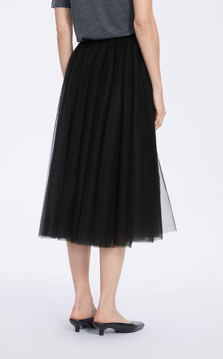 Skirt / JNBY Elegant Layered Midi Skirt