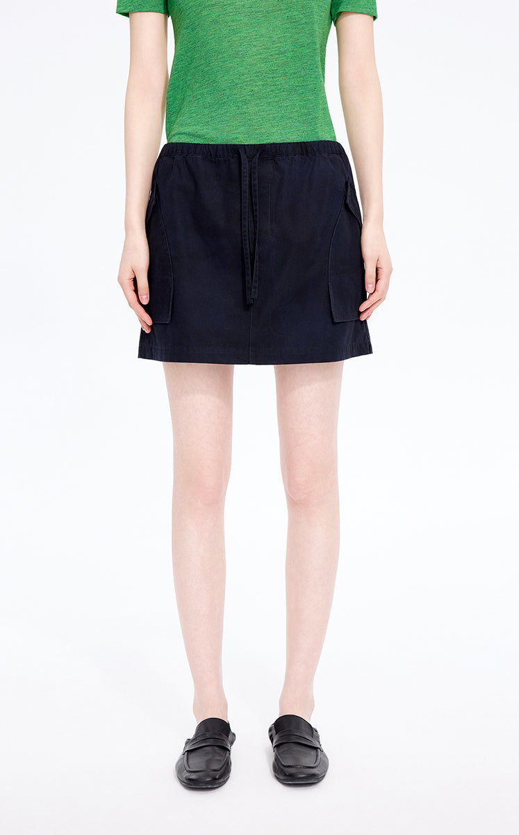 Skirt / JNBY Floral Print Cotton A-Line Mini Skirt