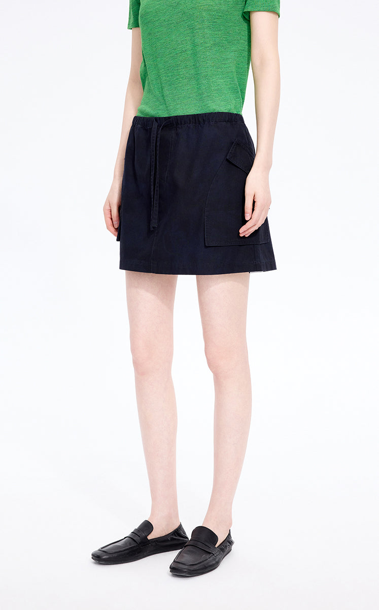 Skirt / JNBY Floral Print Cotton A-Line Mini Skirt