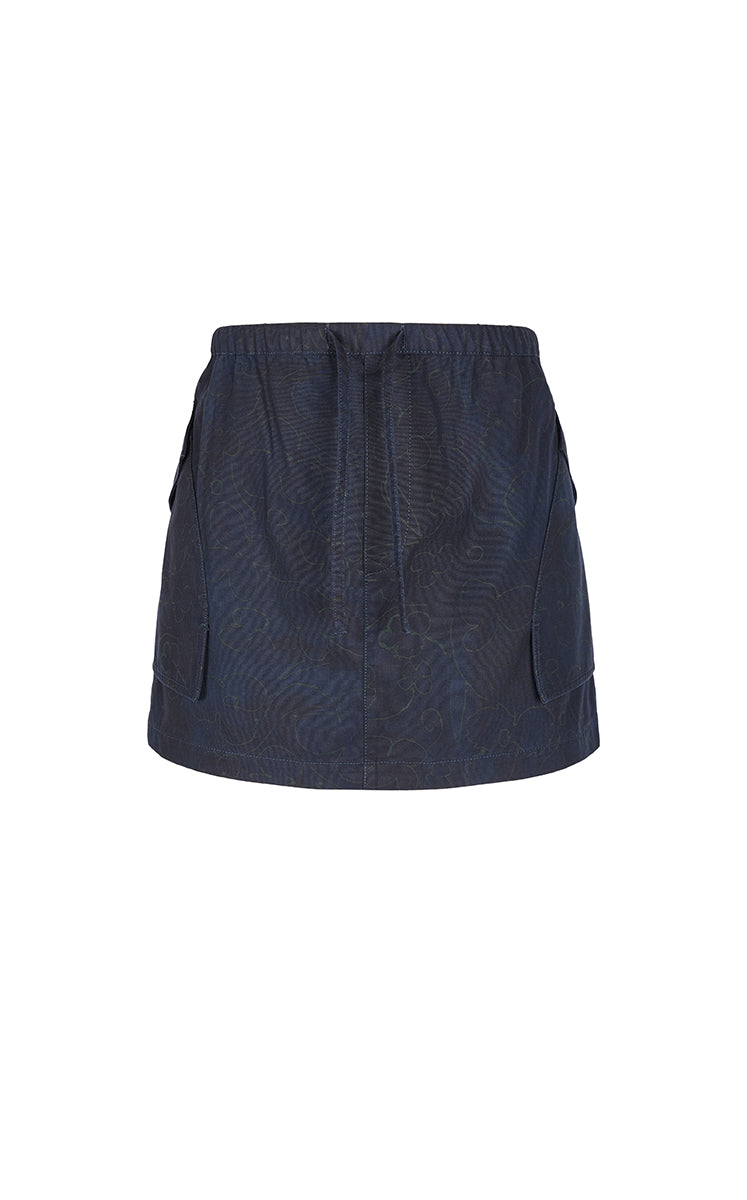 Skirt / JNBY Floral Print Cotton A-Line Mini Skirt