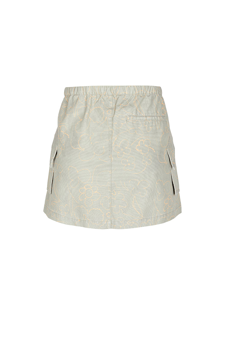 Skirt / JNBY Floral Print Cotton A-Line Mini Skirt