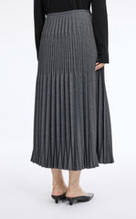 Skirt / JNBY Geometric Pleated A-Line Long Skirt