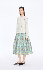 Skirt / JNBY Jacquard Balloon Midi Skirt