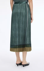 Skirt / JNBY Pleated A-Line Long Skirt with Wave Hem