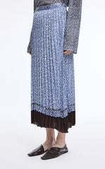 Skirt / JNBY Pleated A-Line Long Skirt with Wave Hem