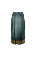 Skirt / JNBY Pleated A-Line Long Skirt with Wave Hem