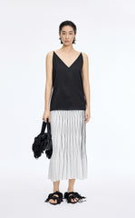 Skirt / JNBY Sculpted Diamond Pleated Maxi Skirt