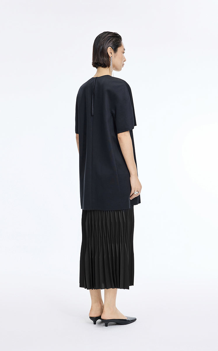 Skirt / JNBY Sculpted Pleated Maxi Skirt