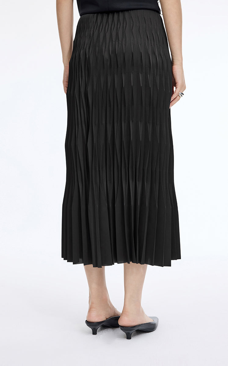 Skirt / JNBY Sculpted Pleated Maxi Skirt