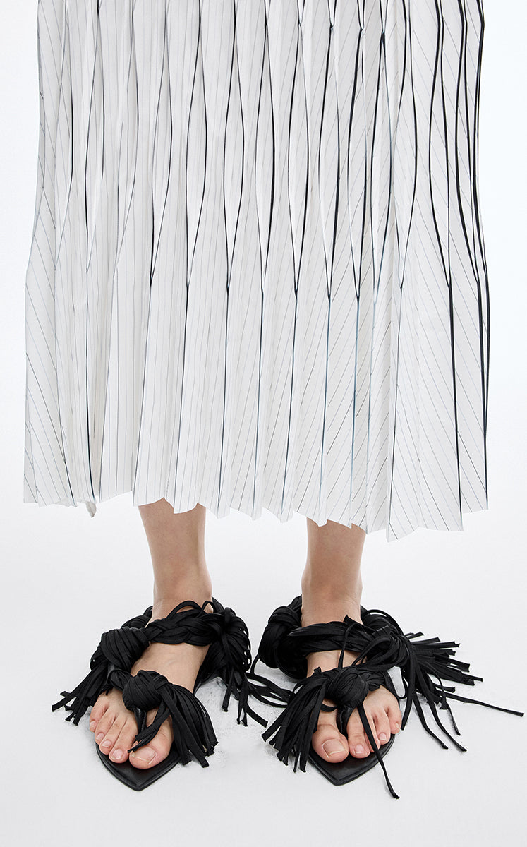 Skirt / JNBY Sculpted Diamond Pleated Maxi Skirt