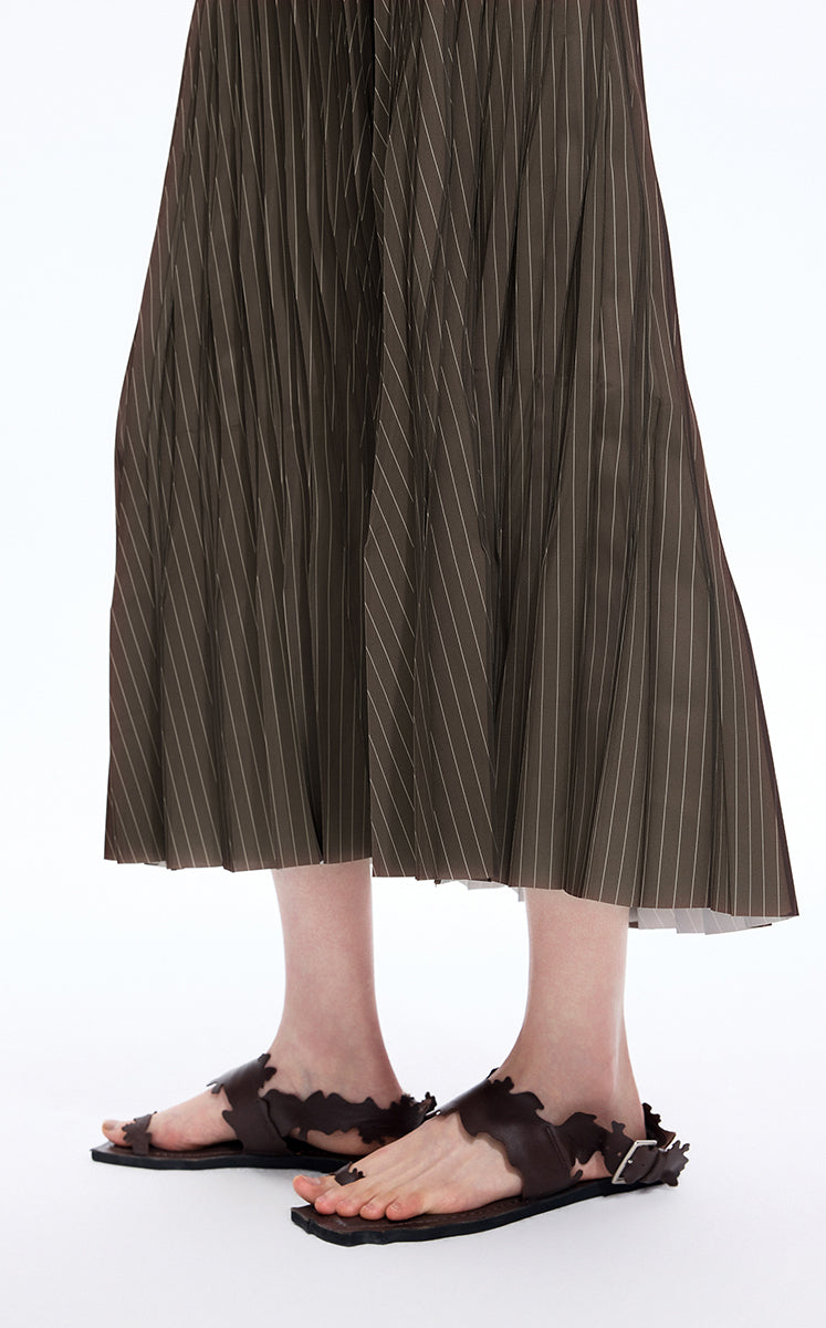Skirt / JNBY Sculpted Diamond Pleated Maxi Skirt