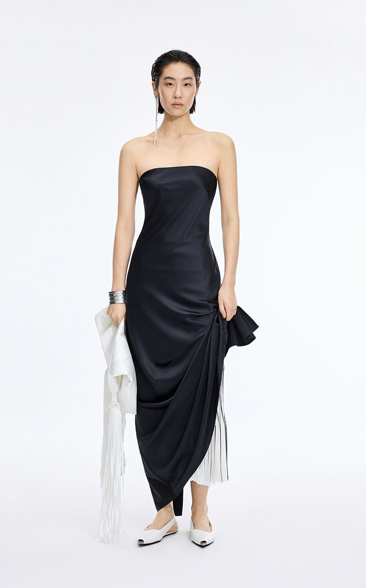 Skirt / JNBY Sculpted Diamond Pleated Maxi Skirt