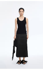 Skirt / JNBY Sculpted Pleated Maxi Skirt