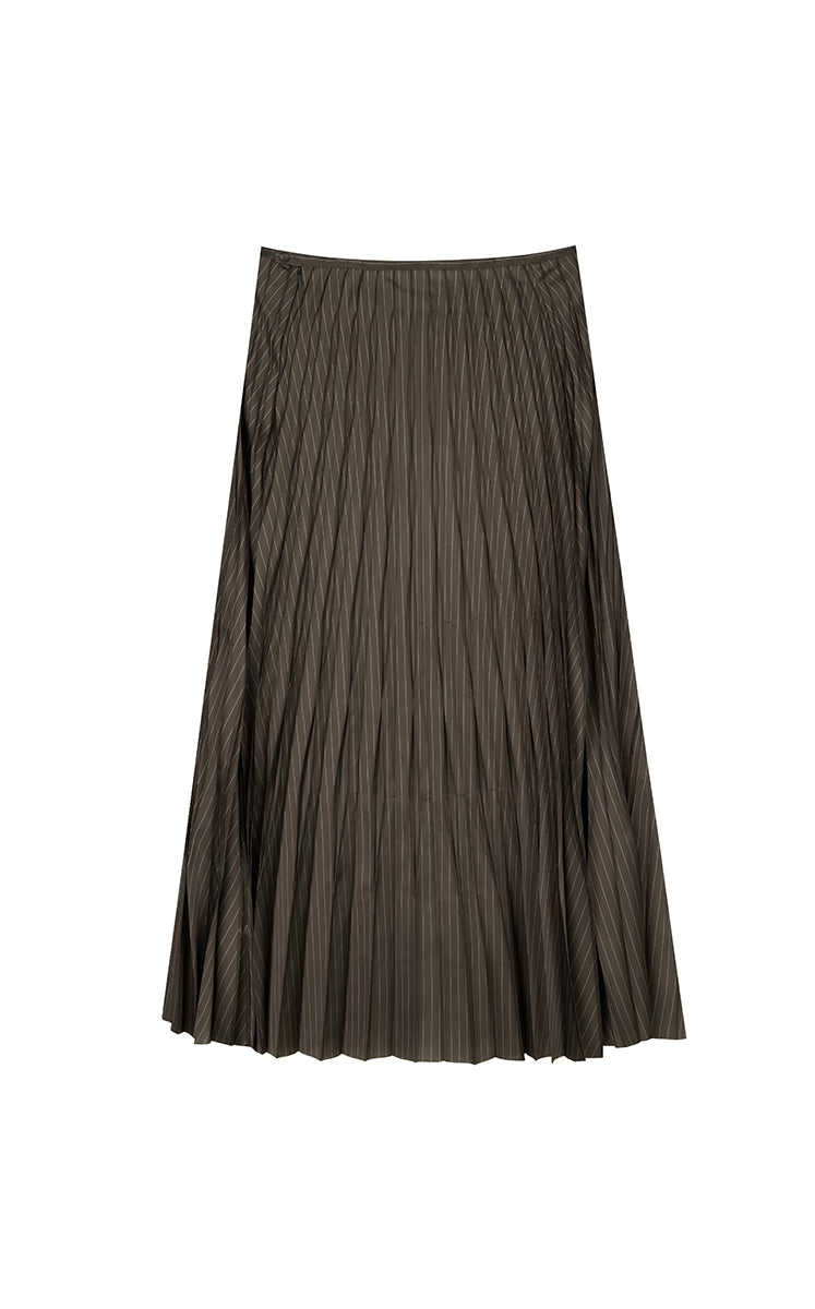 Skirt / JNBY Sculpted Diamond Pleated Maxi Skirt